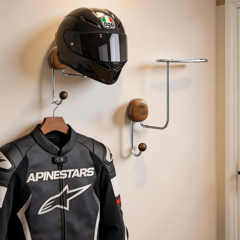 Cycling Gear Rack - Настенный держатель для шлема без сверления,